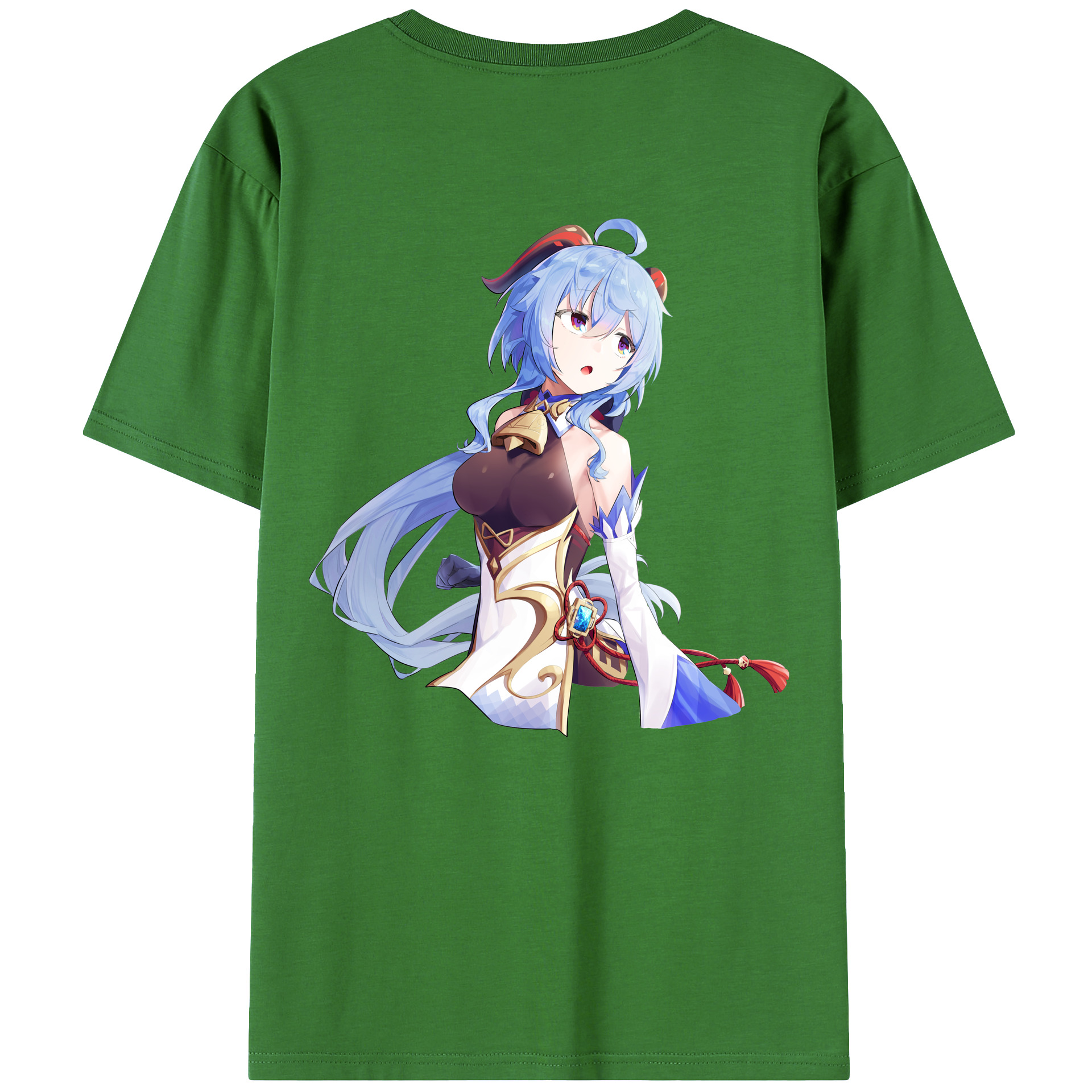 げんし神 甘雨 かんう genshin Ganyu レディース半袖Tシャツ(バックプリント)